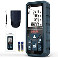 Medidor Láser- DTAPE DT50 Medidor de Distancia Láser 50M - 165 pies- Medidor de Presión Portátil Herramienta de Medición…